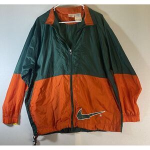 Nike White Label Nylon Track Warm Up Jacket‎ Orange Green Youth XL